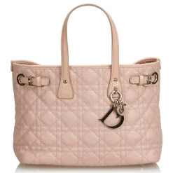 Dior Vintage - Cannage Panarea Tote Bag - Pink - Leather Handbag - Luxury High Quality - Avvenice