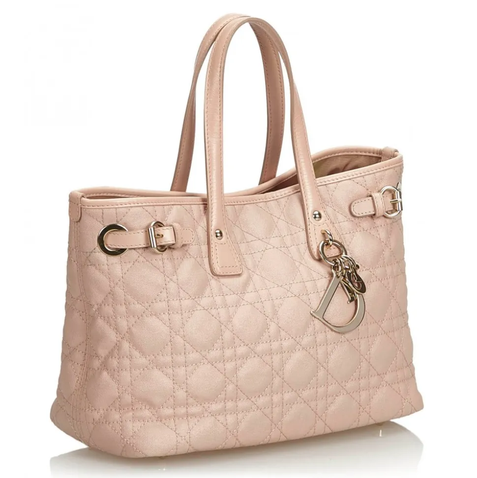 Dior Vintage - Cannage Panarea Tote Bag - Pink - Leather Handbag - Luxury High Quality - Avvenice