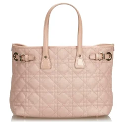 Dior Vintage - Cannage Panarea Tote Bag - Pink - Leather Handbag - Luxury High Quality - Avvenice