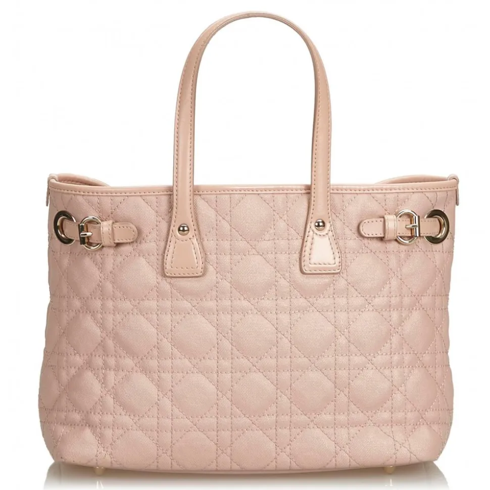 Dior Vintage - Cannage Panarea Tote Bag - Pink - Leather Handbag - Luxury High Quality - Avvenice