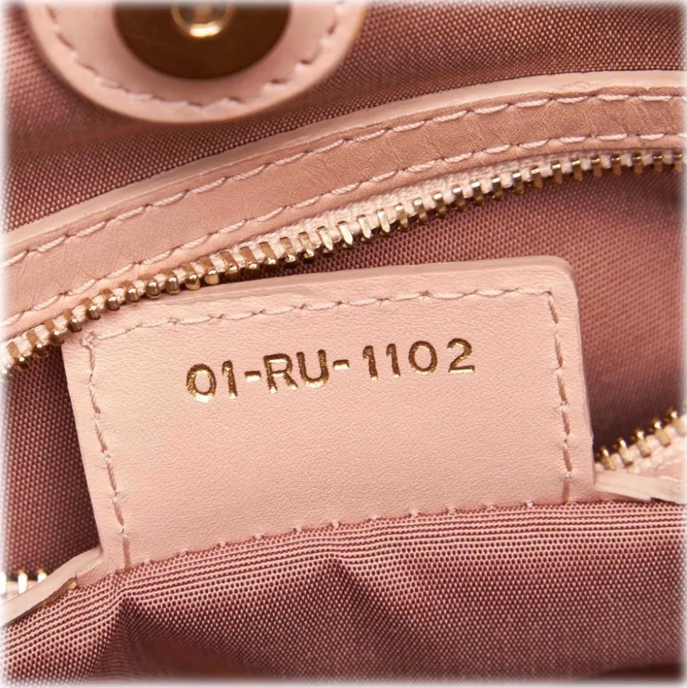 Dior Vintage - Cannage Panarea Tote Bag - Pink - Leather Handbag - Luxury High Quality - Avvenice