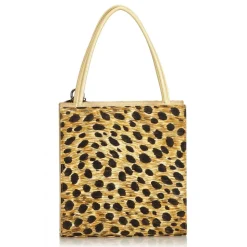 Dior Vintage - Canvas Tote Bag - Yellow Black - Leather Handbag - Luxury High Quality - Avvenice