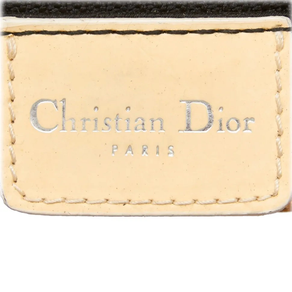 Dior Vintage - Canvas Tote Bag - Yellow Black - Leather Handbag - Luxury High Quality - Avvenice