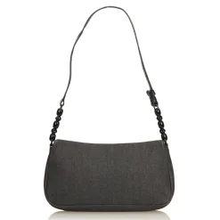 Dior Vintage - Denim Malice Baguette Bag - Grey - Leather and Canvas Handbag - Luxury High Quality - Avvenice