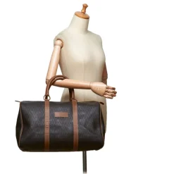 Dior Vintage - Honeycomb Leather Travel Bag - Black Brown - Leather Handbag - Luxury High Quality - Avvenice