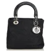 Dior Vintage - Lady Dior Nylon Cannage Handbag Bag - Black - Leather and Canvas Handbag - Luxury High Quality - Avvenice