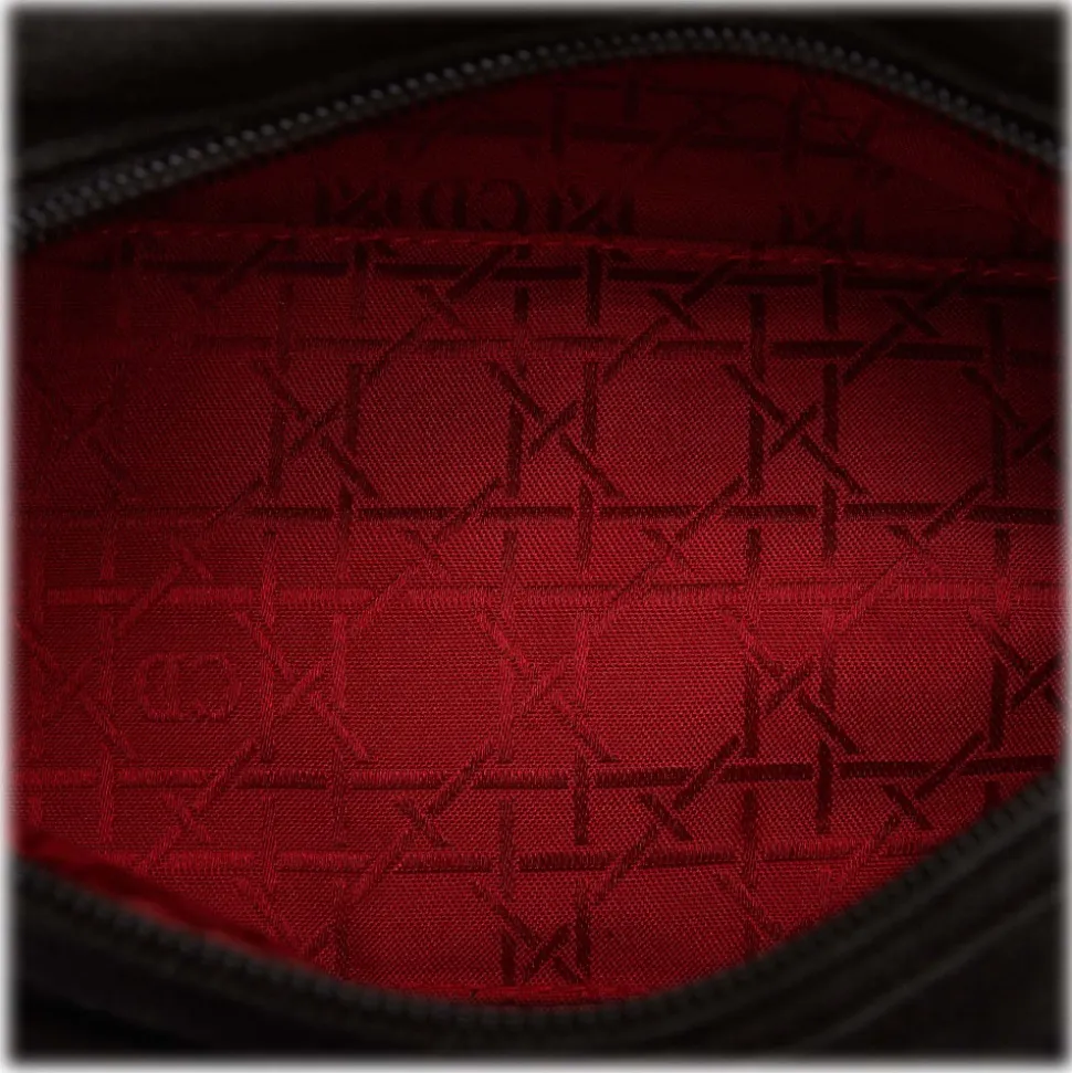 Dior Vintage - Lady Dior Nylon Cannage Handbag Bag - Black - Leather and Canvas Handbag - Luxury High Quality - Avvenice