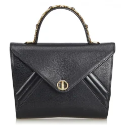 Dior Vintage - Leather Handbag Bag - Black - Leather Handbag - Luxury High Quality - Avvenice