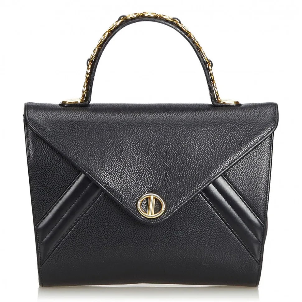 Dior Vintage - Leather Handbag Bag - Black - Leather Handbag - Luxury High Quality - Avvenice