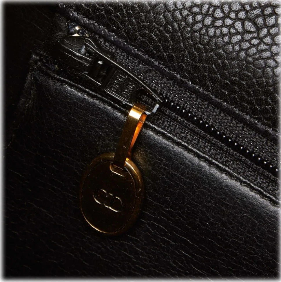 Dior Vintage - Leather Handbag Bag - Black - Leather Handbag - Luxury High Quality - Avvenice