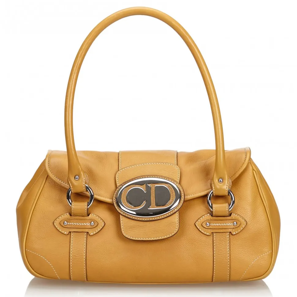 Dior Vintage - Leather Handbag Bag - Brown - Leather Handbag - Luxury High Quality - Avvenice