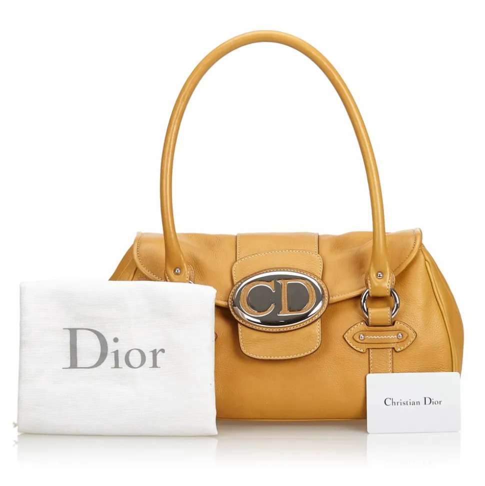 Dior Vintage - Leather Handbag Bag - Brown - Leather Handbag - Luxury High Quality - Avvenice