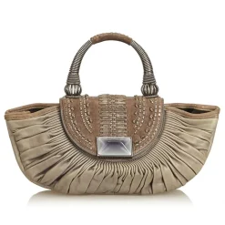 Dior Vintage - Leather Handbag Bag - Grey - Leather Handbag - Luxury High Quality - Avvenice