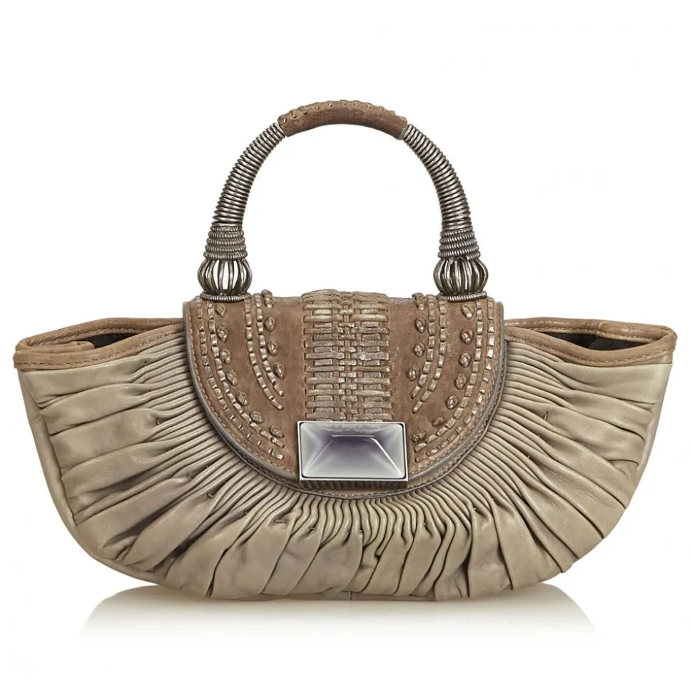 Dior Vintage - Leather Handbag Bag - Grey - Leather Handbag - Luxury High Quality - Avvenice