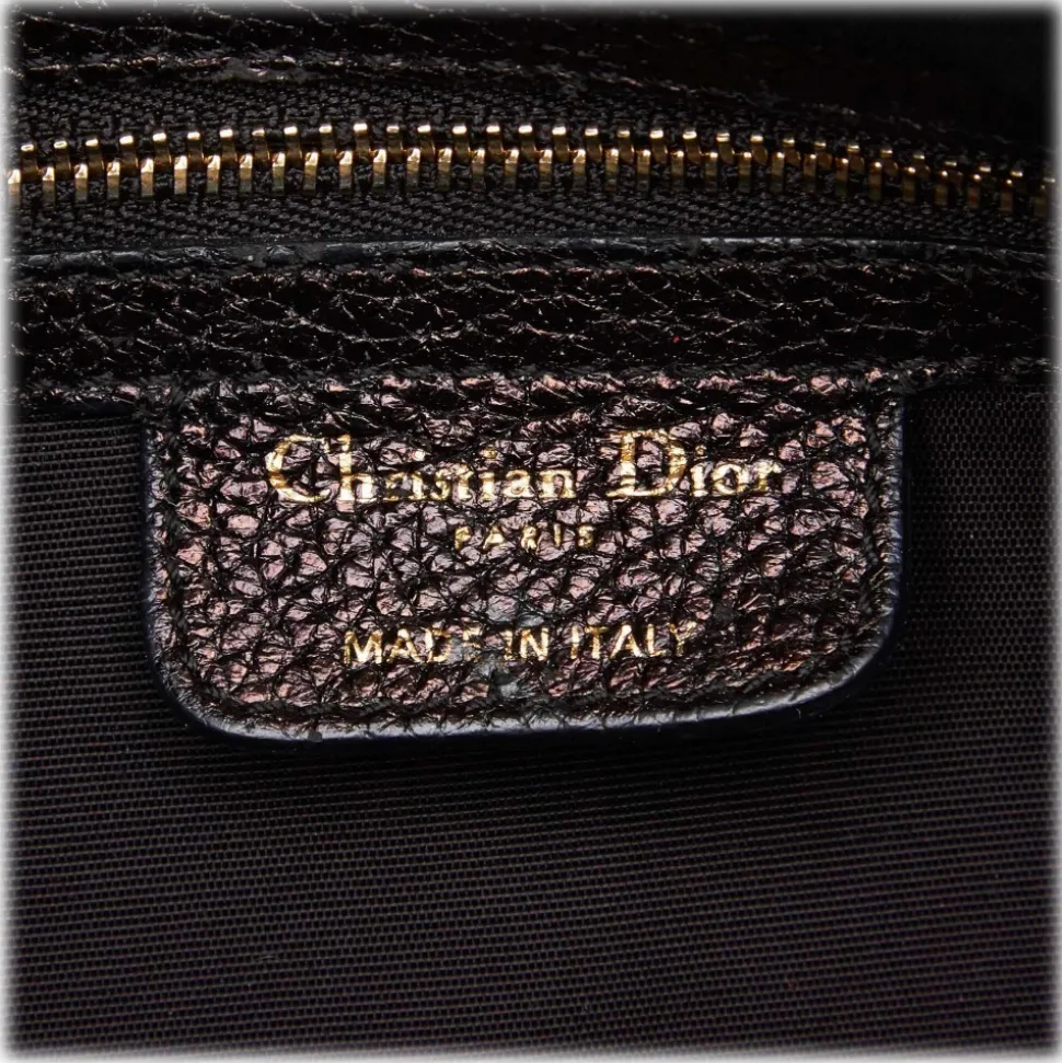 Dior Vintage - Leather Hobo Bag - Black - Leather Handbag - Luxury High Quality - Avvenice