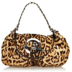 Dior Vintage - Leopard Print Pony Hair Shoulder Bag - Brown Beige - Leather Handbag - Luxury High Quality - Avvenice