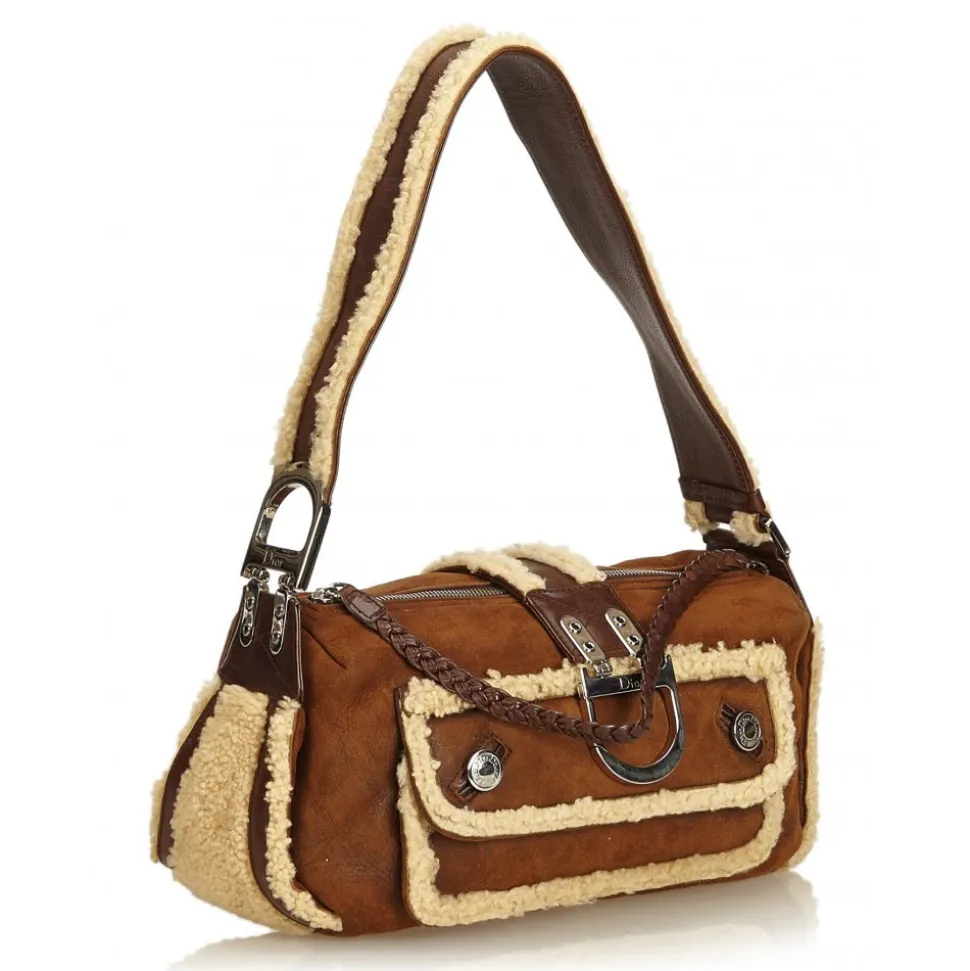 Dior Vintage - Mouton Flight Shoulder Bag - Brown - Leather Handbag - Luxury High Quality - Avvenice