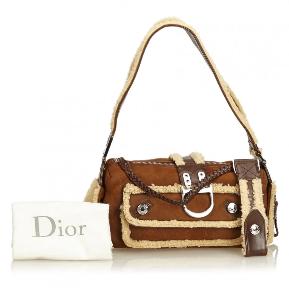 Dior Vintage - Mouton Flight Shoulder Bag - Brown - Leather Handbag - Luxury High Quality - Avvenice