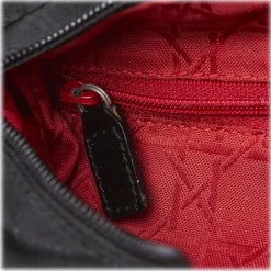 Dior Vintage - Nylon 2 Way Lady Dior Bag - Black - Leather and Canvas Handbag - Luxury High Quality - Avvenice