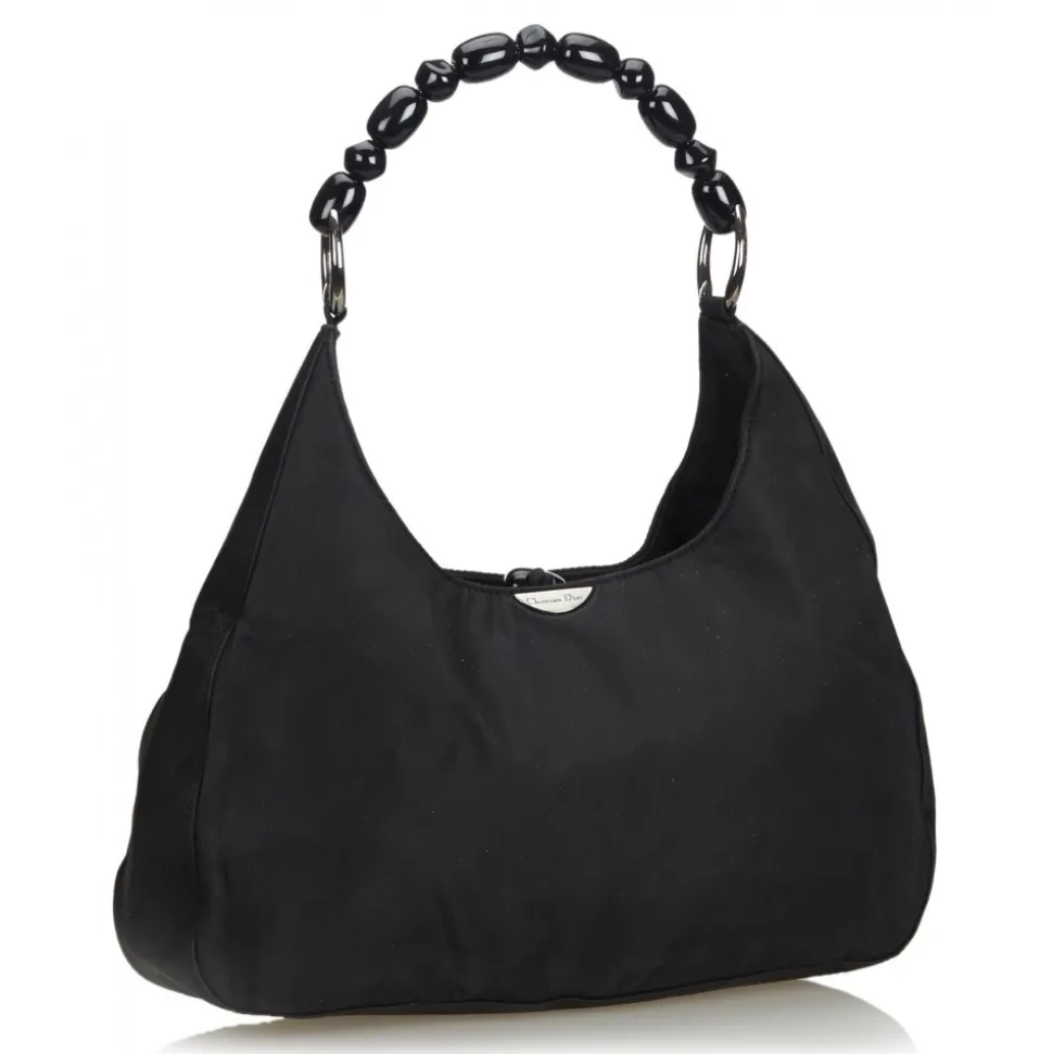 Dior Vintage - Nylon Malice Pearl Shoulder Bag - Black - Leather Handbag - Luxury High Quality - Avvenice