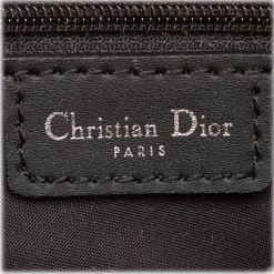 Dior Vintage - Oblique Canvas Boston Bag - Black Grey - Leather and Canvas Handbag - Luxury High Quality - Avvenice