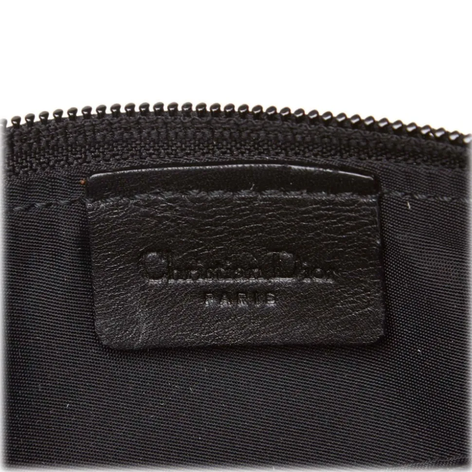 Dior Vintage - Oblique Canvas Handbag Bag - Black - Leather and Canvas Handbag - Luxury High Quality - Avvenice