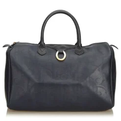 Dior Vintage - Oblique Duffle Bag - Black - Leather Handbag - Luxury High Quality - Avvenice