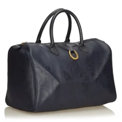 Dior Vintage - Oblique Duffle Bag - Black - Leather Handbag - Luxury High Quality - Avvenice