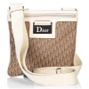 Dior Vintage - Oblique Jacquard Crossbody Bag - Brown Beige - Leather and Canvas Handbag - Luxury High Quality - Avvenice