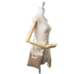 Dior Vintage - Oblique Jacquard Crossbody Bag - Brown Beige - Leather and Canvas Handbag - Luxury High Quality - Avvenice