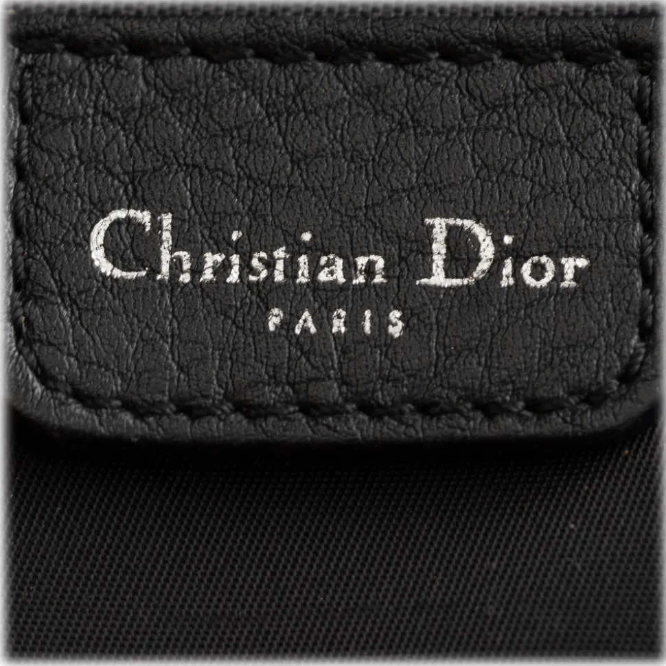 Dior Vintage - Oblique Jacquard Boston Bag - Black - Leather and Canvas Handbag - Luxury High Quality - Avvenice