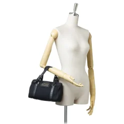 Dior Vintage - Oblique Jacquard Boston Bag - Black - Leather and Canvas Handbag - Luxury High Quality - Avvenice