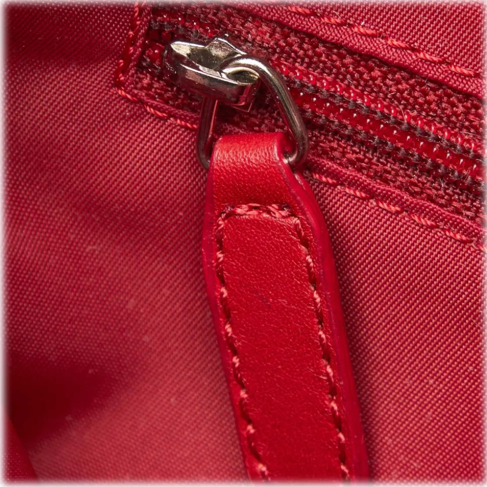 Dior Vintage - Oblique Jacquard Shoulder Bag - Red - Leather and Canvas Handbag - Luxury High Quality - Avvenice