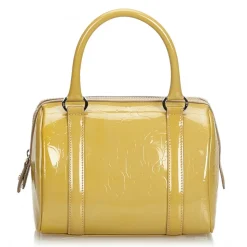 Dior Vintage - Oblique Patent Leather Boston Bag - Brown Beige - Leather Handbag - Luxury High Quality - Avvenice