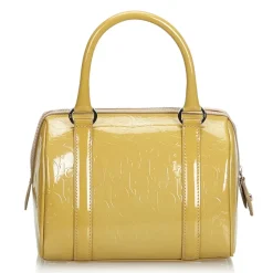 Dior Vintage - Oblique Patent Leather Boston Bag - Brown Beige - Leather Handbag - Luxury High Quality - Avvenice