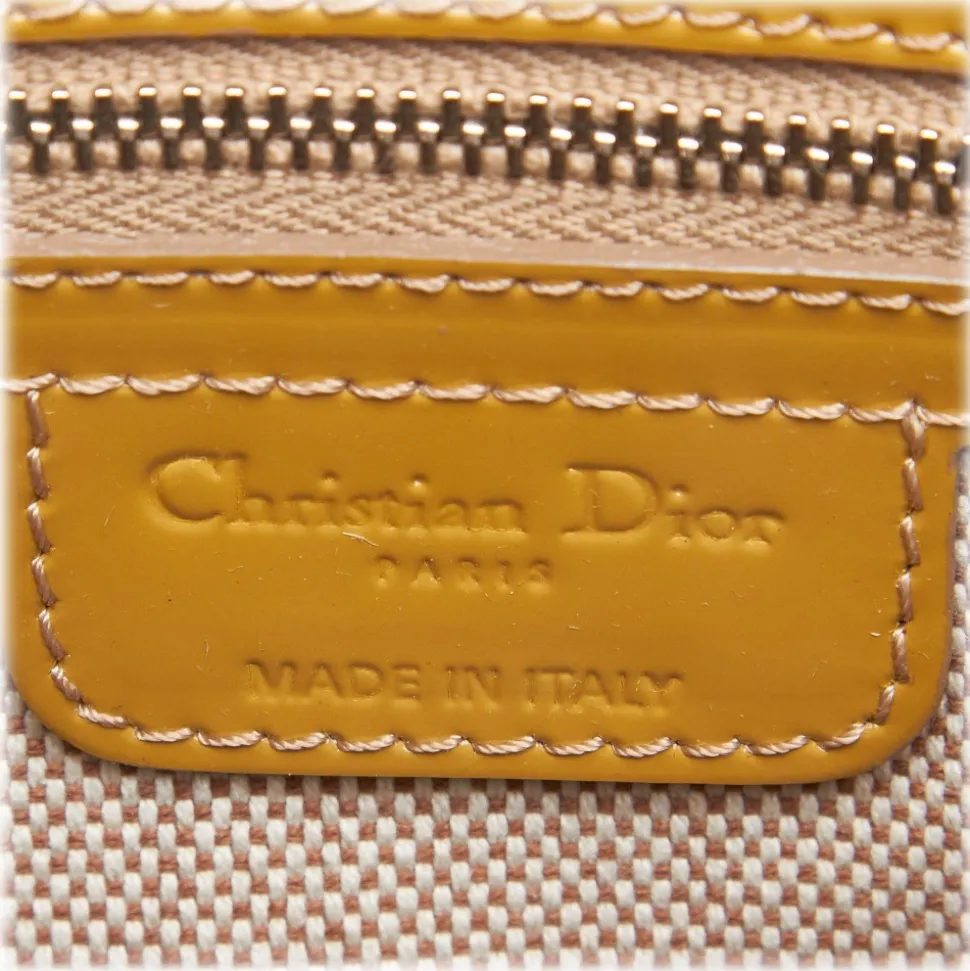 Dior Vintage - Oblique Patent Leather Boston Bag - Brown Beige - Leather Handbag - Luxury High Quality - Avvenice