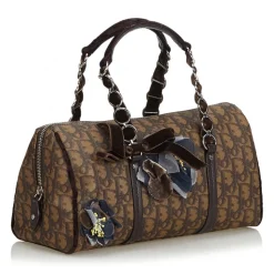 Dior Vintage - Oblique Romantique Handbag Bag - Brown - Leather Handbag - Luxury High Quality - Avvenice