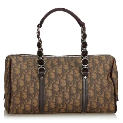 Dior Vintage - Oblique Romantique Handbag Bag - Brown - Leather Handbag - Luxury High Quality - Avvenice