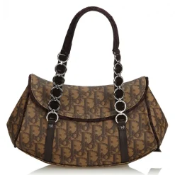 Dior Vintage - Oblique Romantique Handbag Bag - Brown - Leather Handbag - Luxury High Quality - Avvenice