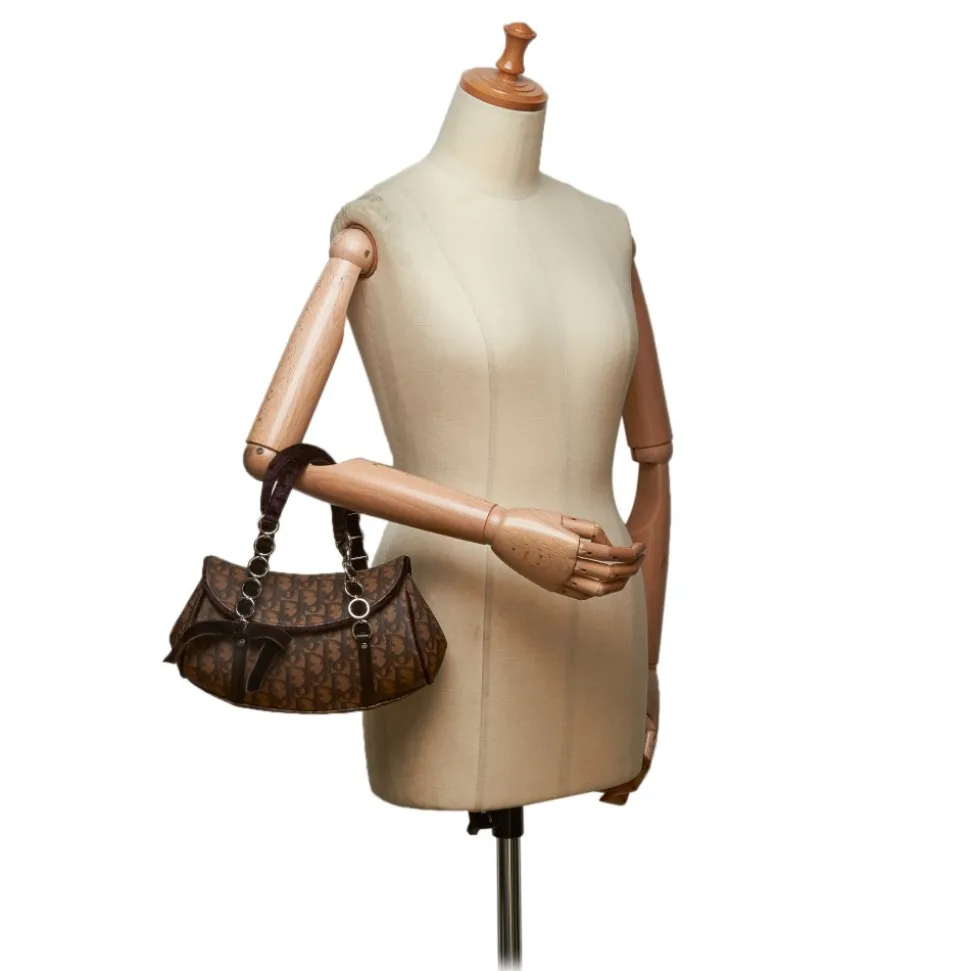 Dior Vintage - Oblique Romantique Handbag Bag - Brown - Leather Handbag - Luxury High Quality - Avvenice