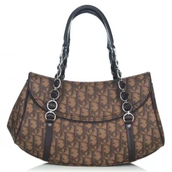 Dior Vintage - Oblique Romantique Shoulder Bag - Brown - Leather Handbag - Luxury High Quality - Avvenice