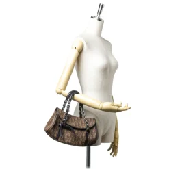 Dior Vintage - Oblique Romantique Shoulder Bag - Brown - Leather Handbag - Luxury High Quality - Avvenice