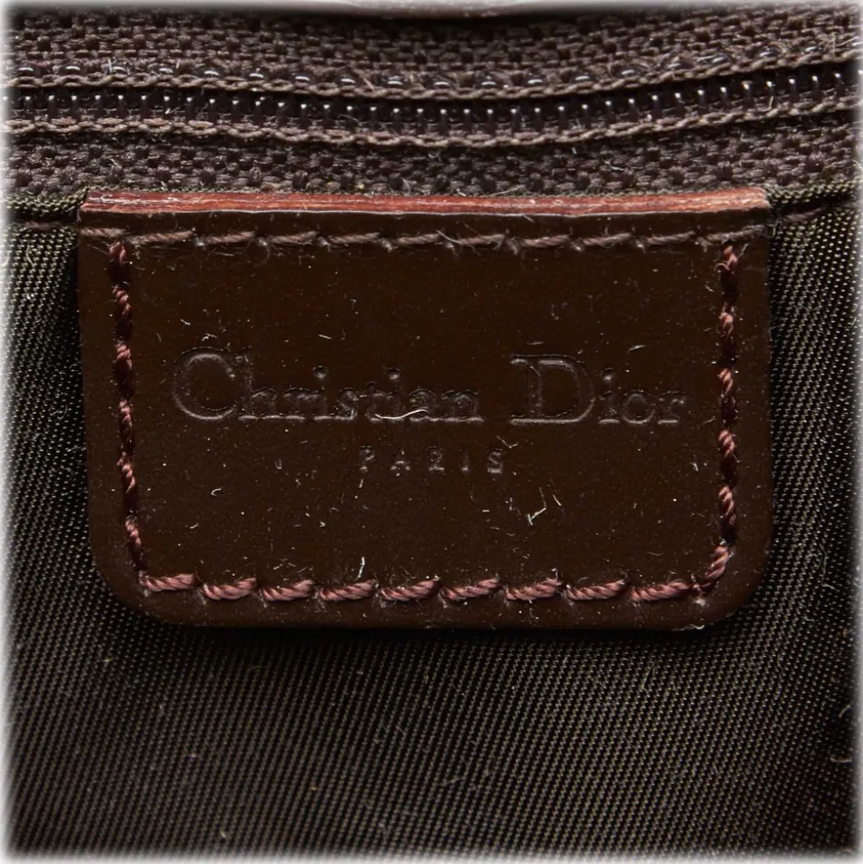 Dior Vintage - Oblique Shoulder Bag - Brown - Leather and Canvas Handbag - Luxury High Quality - Avvenice