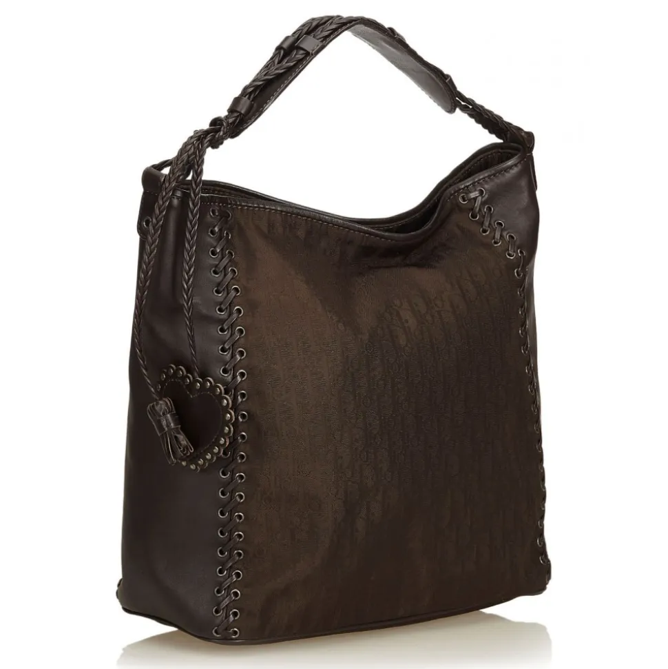 Dior Vintage - Oblique Tote Bag - Brown - Leather Handbag - Luxury High Quality - Avvenice