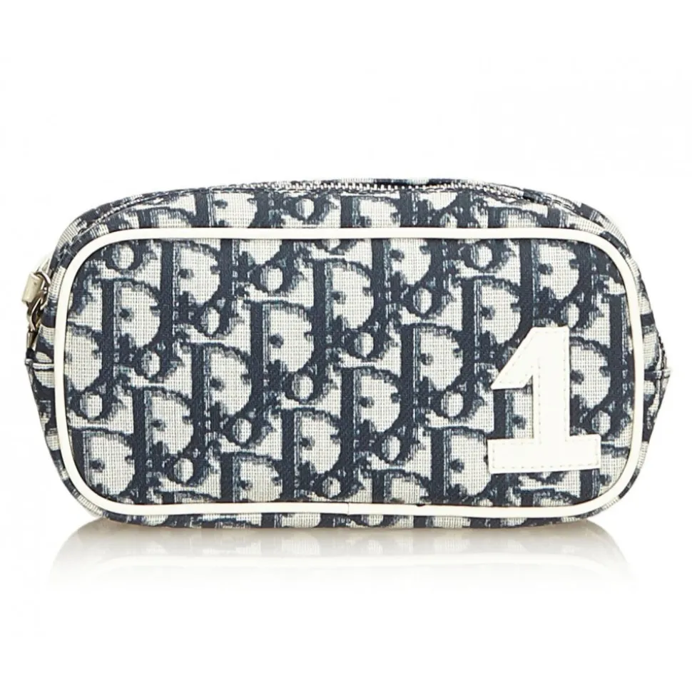 Dior Vintage - Oblique Trotter Pouch - Pink White - Leather Pouch - Luxury High Quality - Avvenice