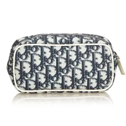 Dior Vintage - Oblique Trotter Pouch - Pink White - Leather Pouch - Luxury High Quality - Avvenice