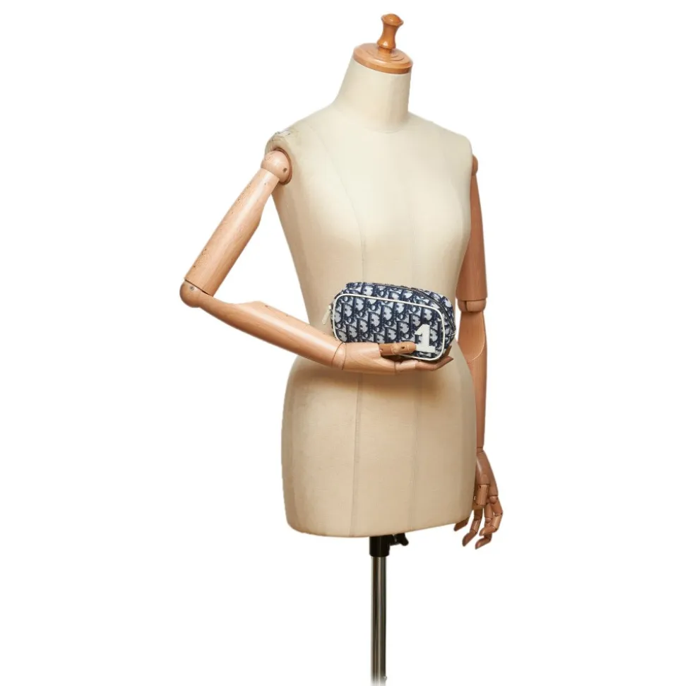 Dior Vintage - Oblique Trotter Pouch - Pink White - Leather Pouch - Luxury High Quality - Avvenice