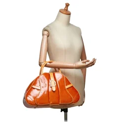 Dior Vintage - Patent Leather Saddle Dome Handbag Bag - Orange - Leather Handbag - Luxury High Quality - Avvenice
