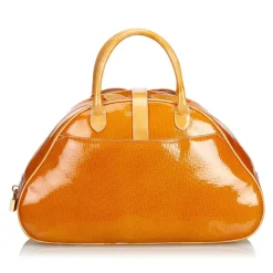 Dior Vintage - Patent Leather Saddle Dome Handbag Bag - Orange - Leather Handbag - Luxury High Quality - Avvenice