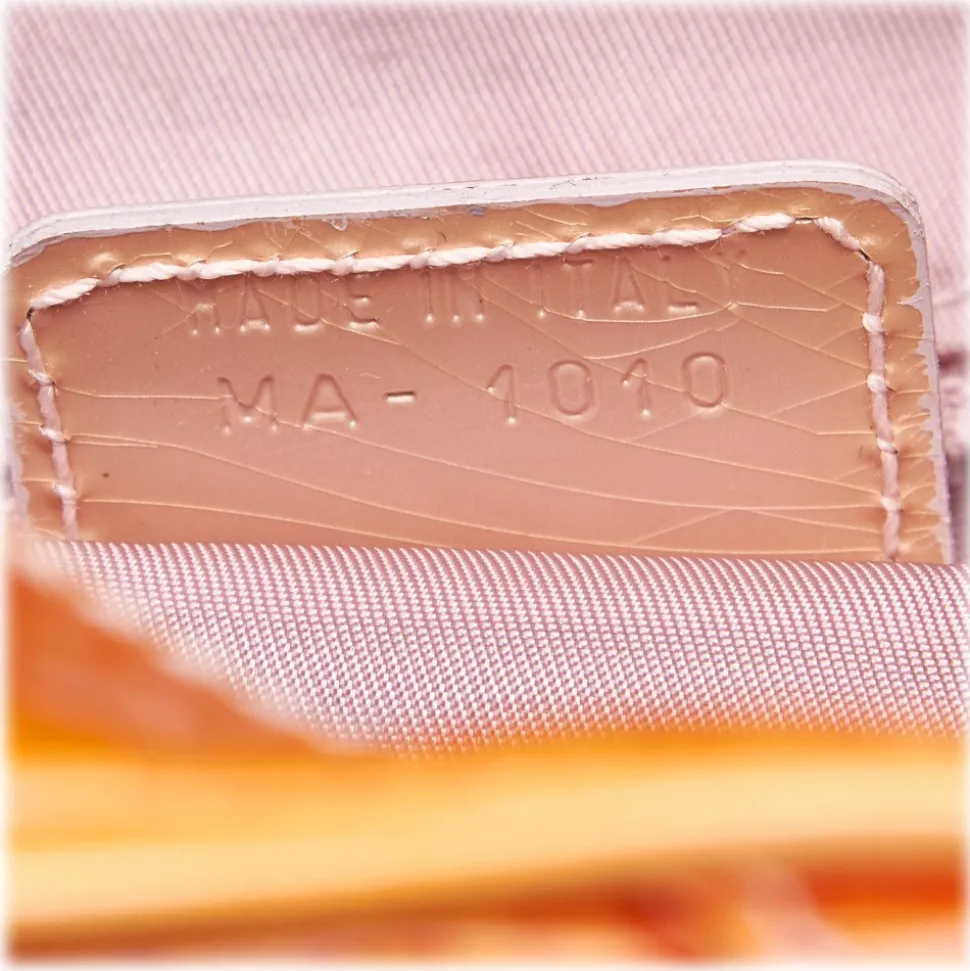 Dior Vintage - Patent Leather Saddle Dome Handbag Bag - Orange - Leather Handbag - Luxury High Quality - Avvenice